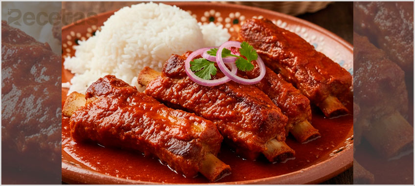 Costillas de cerdo en salsa roja casera